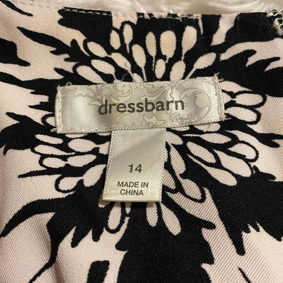 DressBarn Size 14 Pink, White, & Green Floral Sleeveless Dress - Picture 8 of 9